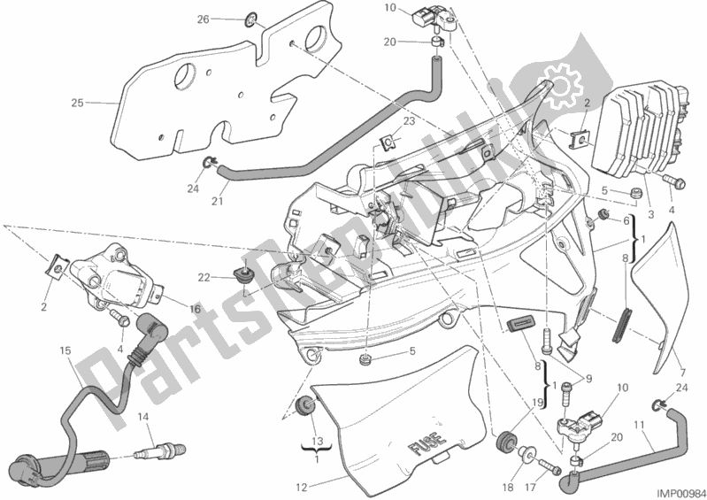Toutes les pièces pour le Impianto Elettrico Sinistro du Ducati Superbike 959 Panigale ABS Thailand 2019